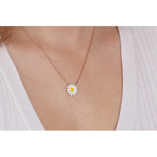Glorria 925k Sterling Silver Daisy Necklace Glorria 925k Sterling Silver Daisy Necklace