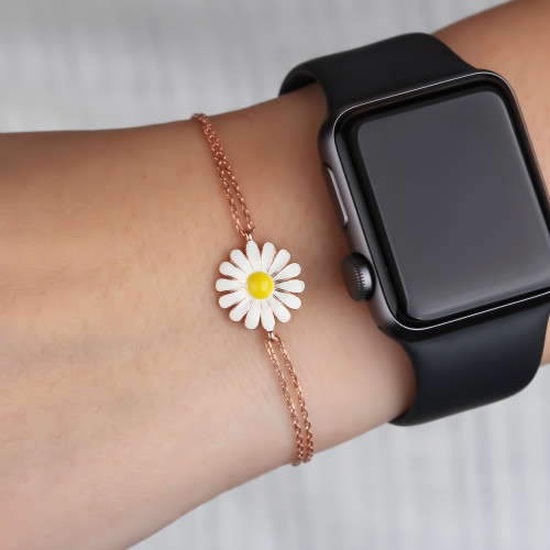 Glorria 925k Sterling Silver Daisy Bracelet Glorria 925k Sterling Silver Daisy Bracelet
