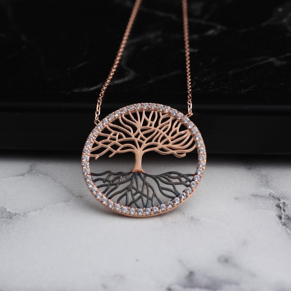 Glorria 925k Sterling Silver Life Tree Necklace