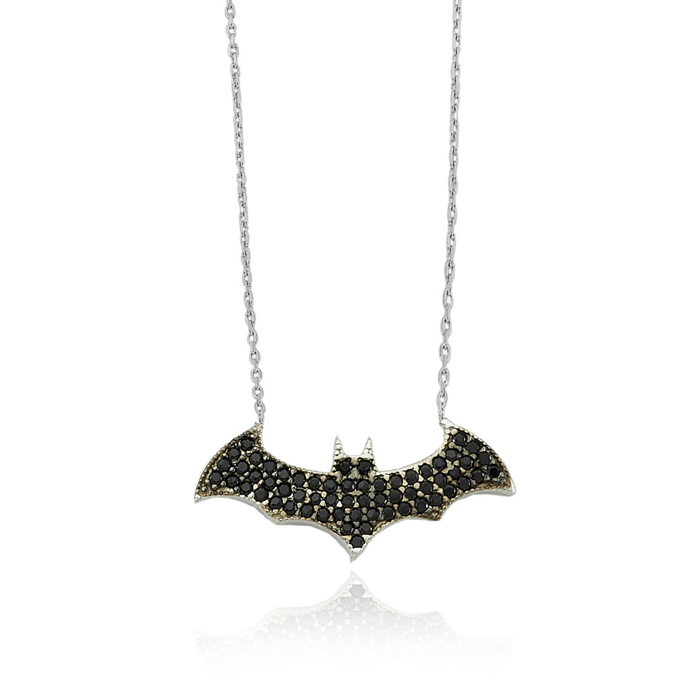 Glorria 925k Sterling Silver Bat Necklace
