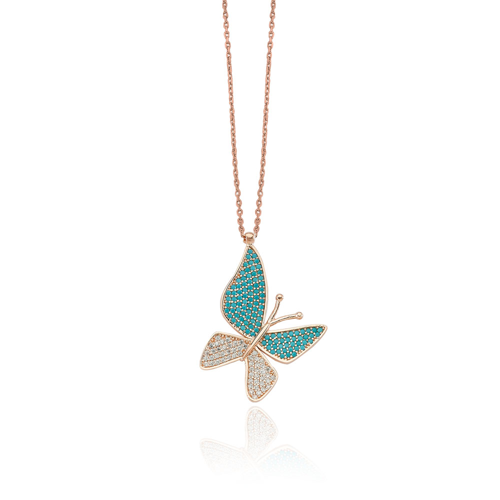 Glorria 925k Sterling Silver Butterfly Necklace