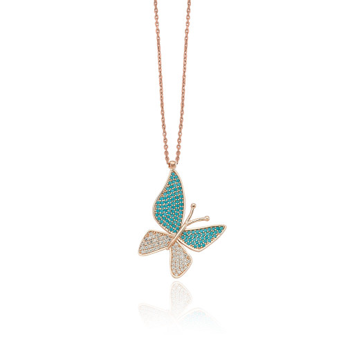 Glorria 925k Sterling Silver Butterfly Necklace Glorria 925k Sterling Silver Butterfly Necklace