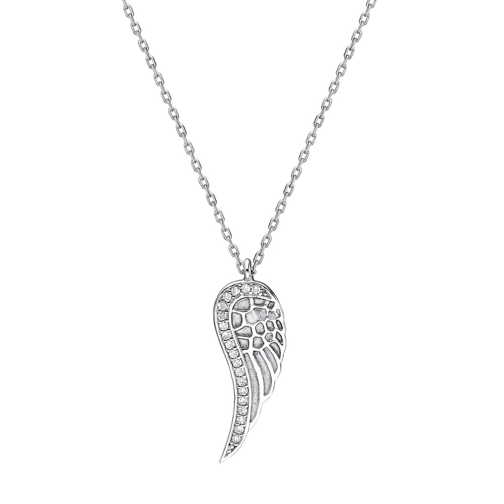 Glorria 925k Sterling Silver Wing Necklace