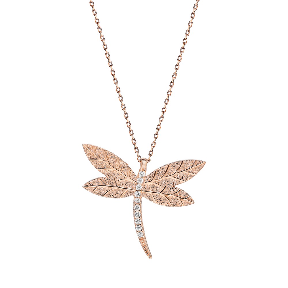 Glorria 925k Sterling Silver Dragonfly Necklace