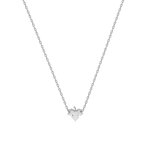 Glorria 925k Sterling Silver Leaf Necklace Glorria 925k Sterling Silver Leaf Necklace