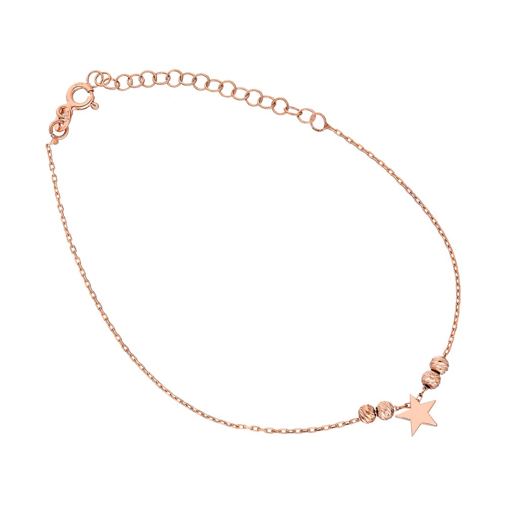 Glorria 925k Sterling Silver Star Anklet