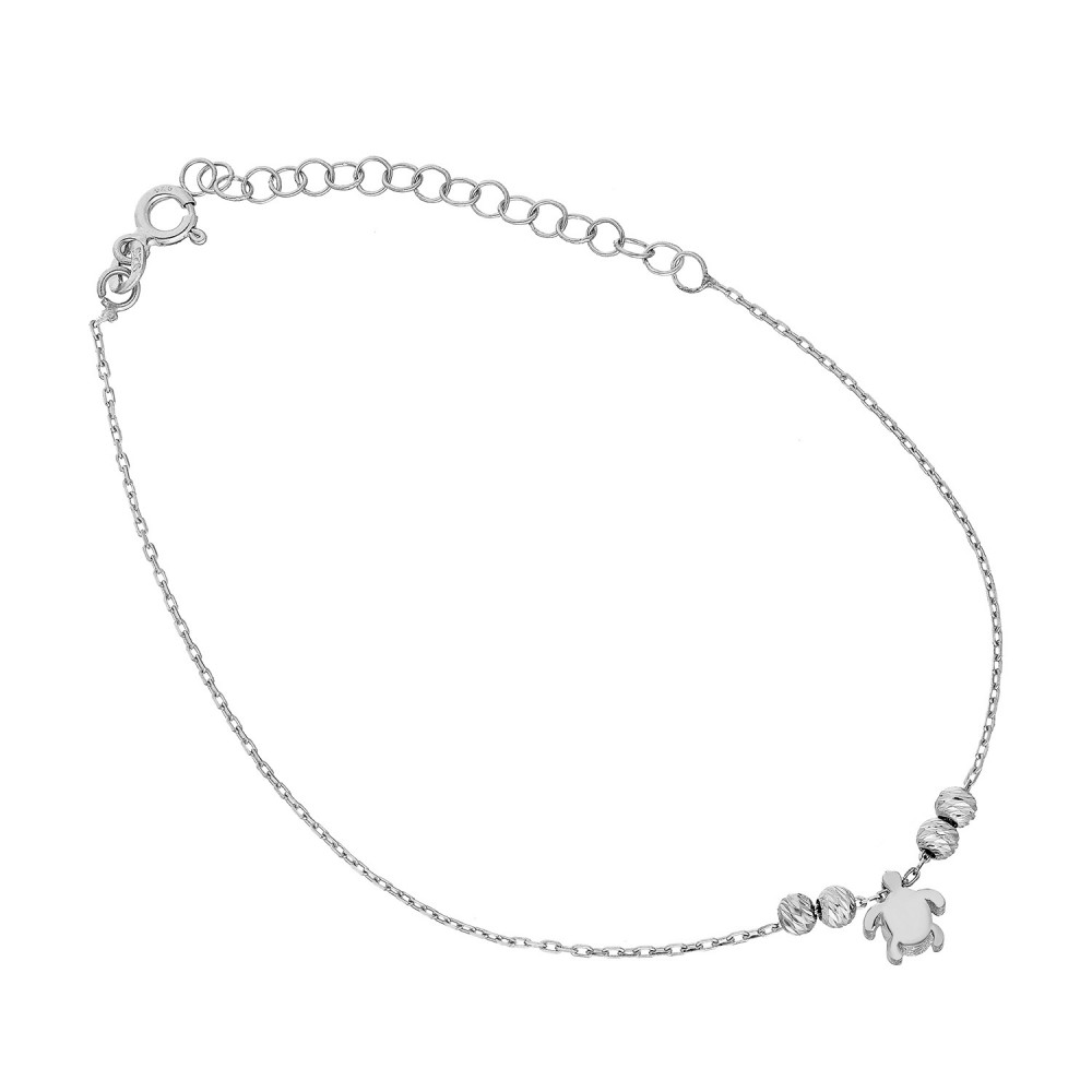 Glorria 925k Sterling Silver Turtle Anklet