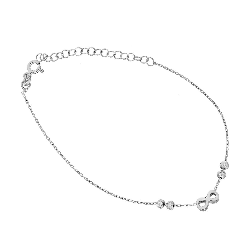 Glorria 925k Sterling Silver Infinity Anklet