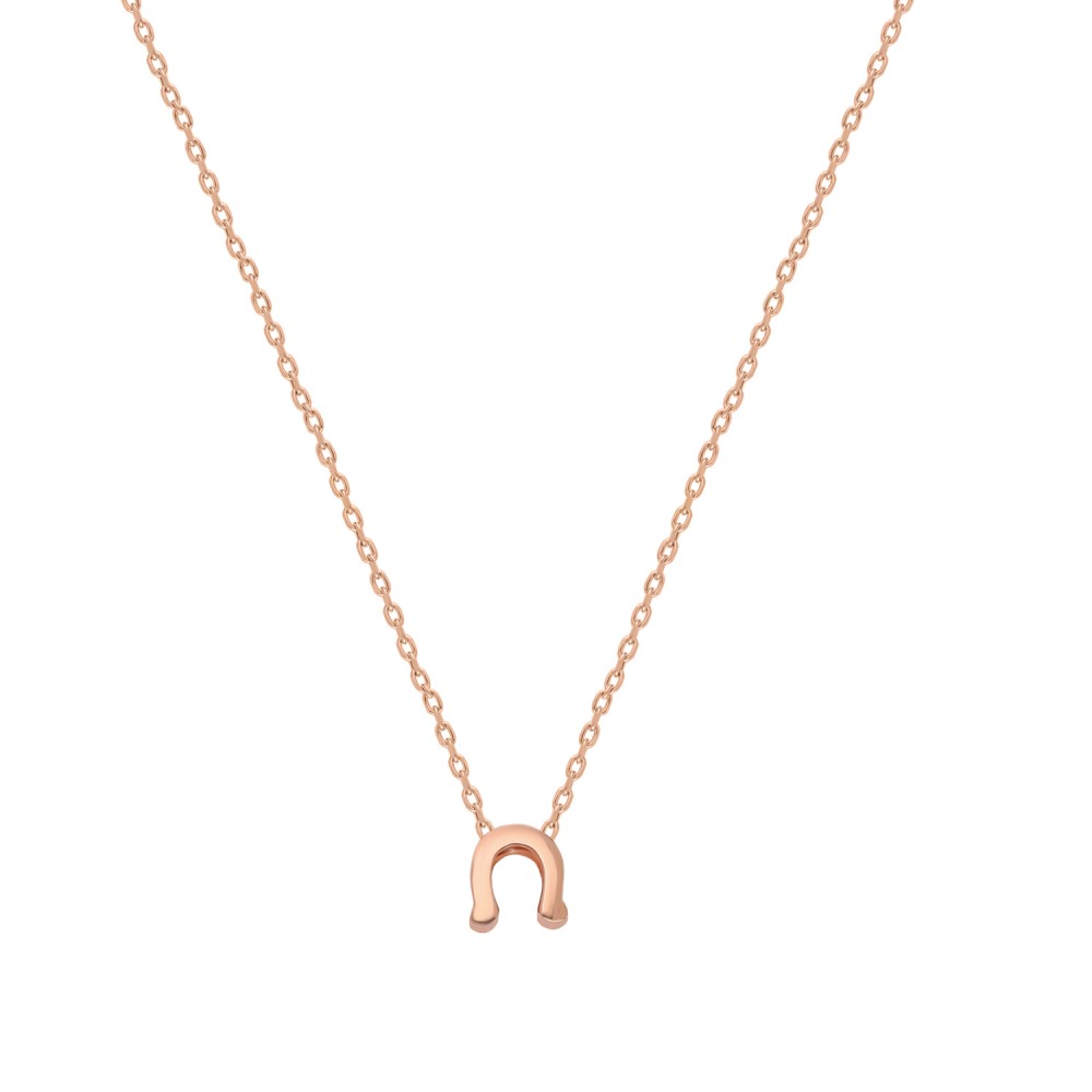 Glorria 925k Sterling Silver Horseshoe Luck Necklace