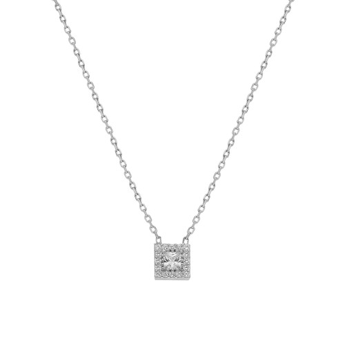 Glorria 925k Sterling Silver Solitaire Necklace Glorria 925k Sterling Silver Solitaire Necklace