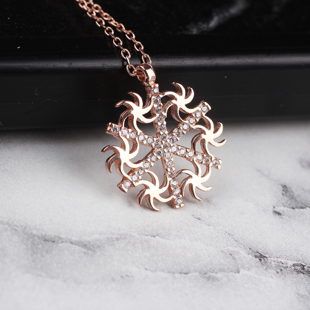 Glorria 925k Sterling Silver Snowflake Necklace