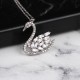 Glorria 925k Sterling Silver Swan Necklace