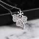 Glorria 925k Sterling Silver Kar Taneli Clover Necklace