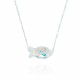 Glorria 925k Sterling Silver Crystal Pave Necklace