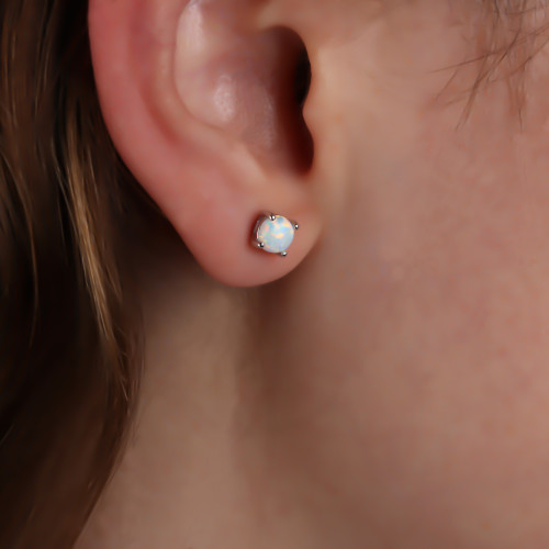 Glorria 925k Sterling Silver Opal Earrings Glorria 925k Sterling Silver Opal Earrings