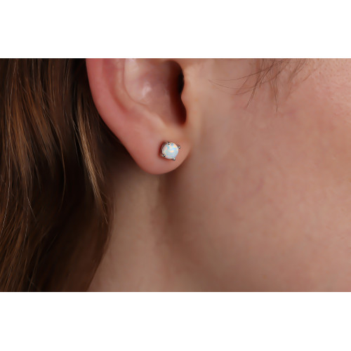 Glorria 925k Sterling Silver Opal Earrings