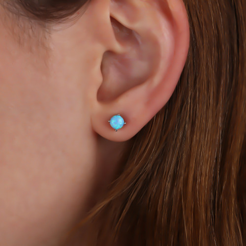 Glorria 925k Sterling Silver Opal Earrings Glorria 925k Sterling Silver Opal Earrings