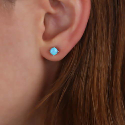 Glorria 925k Sterling Silver Opal Earrings Glorria 925k Sterling Silver Opal Earrings