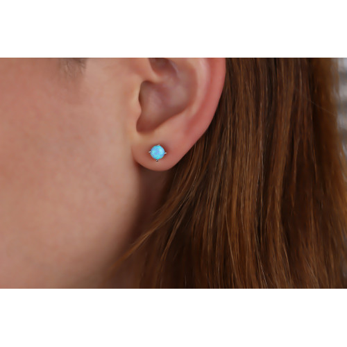 Glorria 925k Sterling Silver Opal Earrings