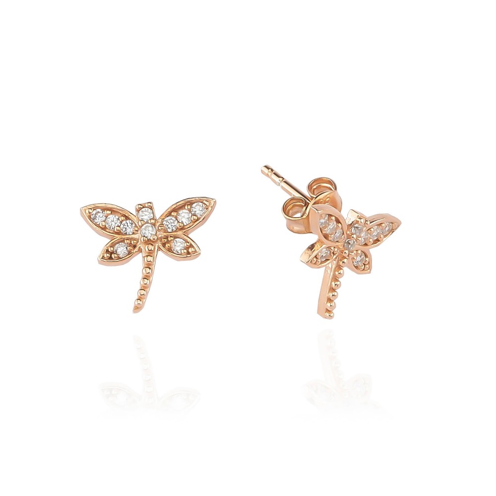 Glorria 925k Sterling Silver Dragonfly Earring