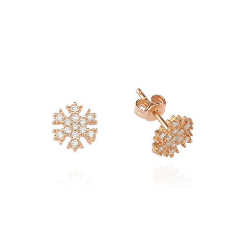Glorria 925k Sterling Silver Snowflake Earring Glorria 925k Sterling Silver Snowflake Earring