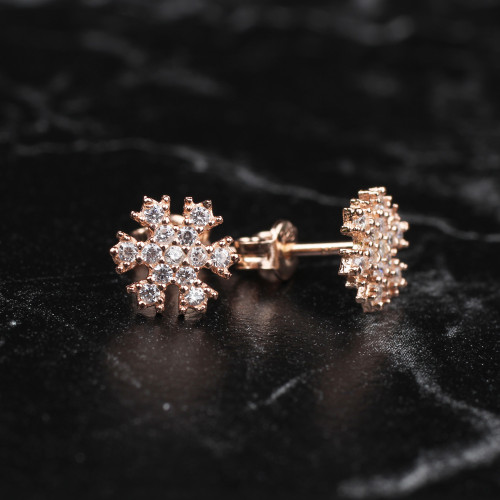 Glorria 925k Sterling Silver Snowflake Earring Glorria 925k Sterling Silver Snowflake Earring