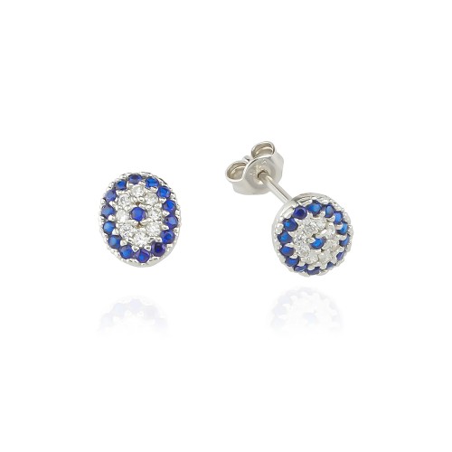 Glorria 925k Sterling Silver Evil Eye Earring Glorria 925k Sterling Silver Evil Eye Earring