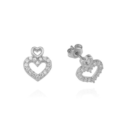 Glorria 925k Sterling Silver Heart Earring Glorria 925k Sterling Silver Heart Earring