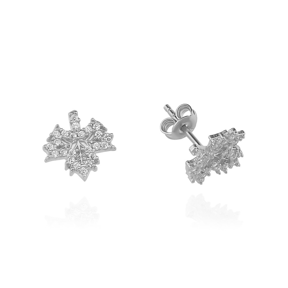 Glorria 925k Sterling Silver Leaf Earring