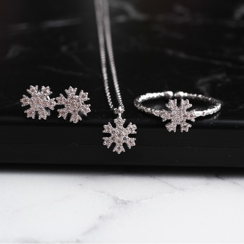 Glorria 925k Sterling Silver Snowflake Combine Glorria 925k Sterling Silver Snowflake Combine