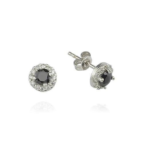 Glorria 925k Sterling Silver Round Anthurage Earring Glorria 925k Sterling Silver Round Anthurage Earring