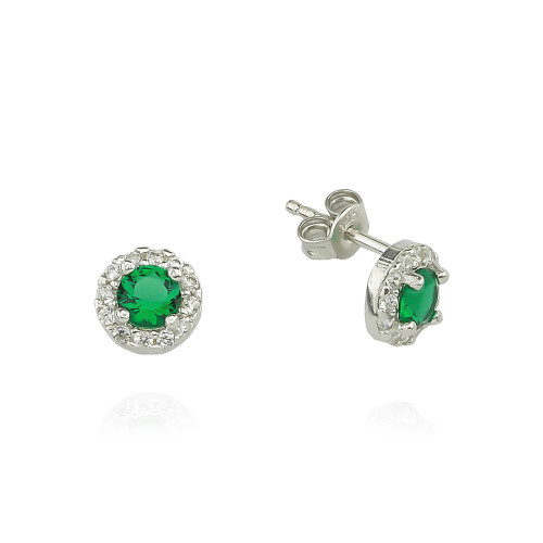 Glorria 925k Sterling Silver Round Anthurage Earring Glorria 925k Sterling Silver Round Anthurage Earring