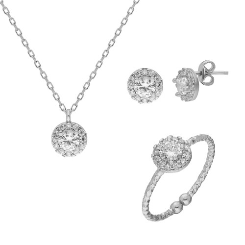 Glorria 925k Sterling Silver Round Anthurage Combine Glorria 925k Sterling Silver Round Anthurage Combine