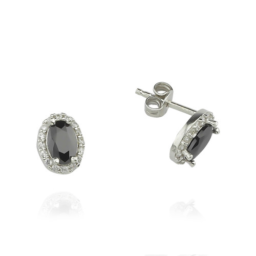 Glorria 925k Sterling Silver Oval Anthurage Earring Glorria 925k Sterling Silver Oval Anthurage Earring