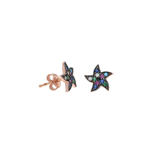 Glorria 925k Sterling Silver Colored Star Earring Glorria 925k Sterling Silver Colored Star Earring
