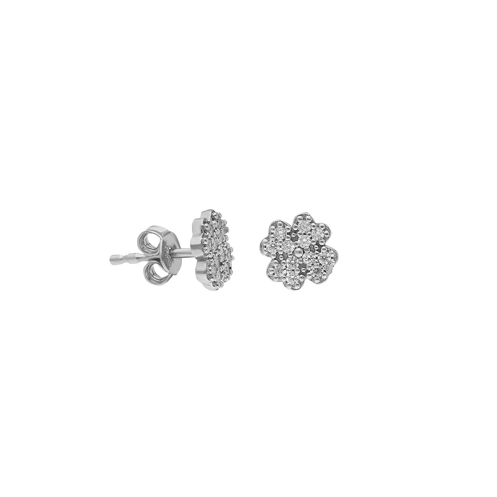 Glorria 925k Sterling Silver Clover Earring