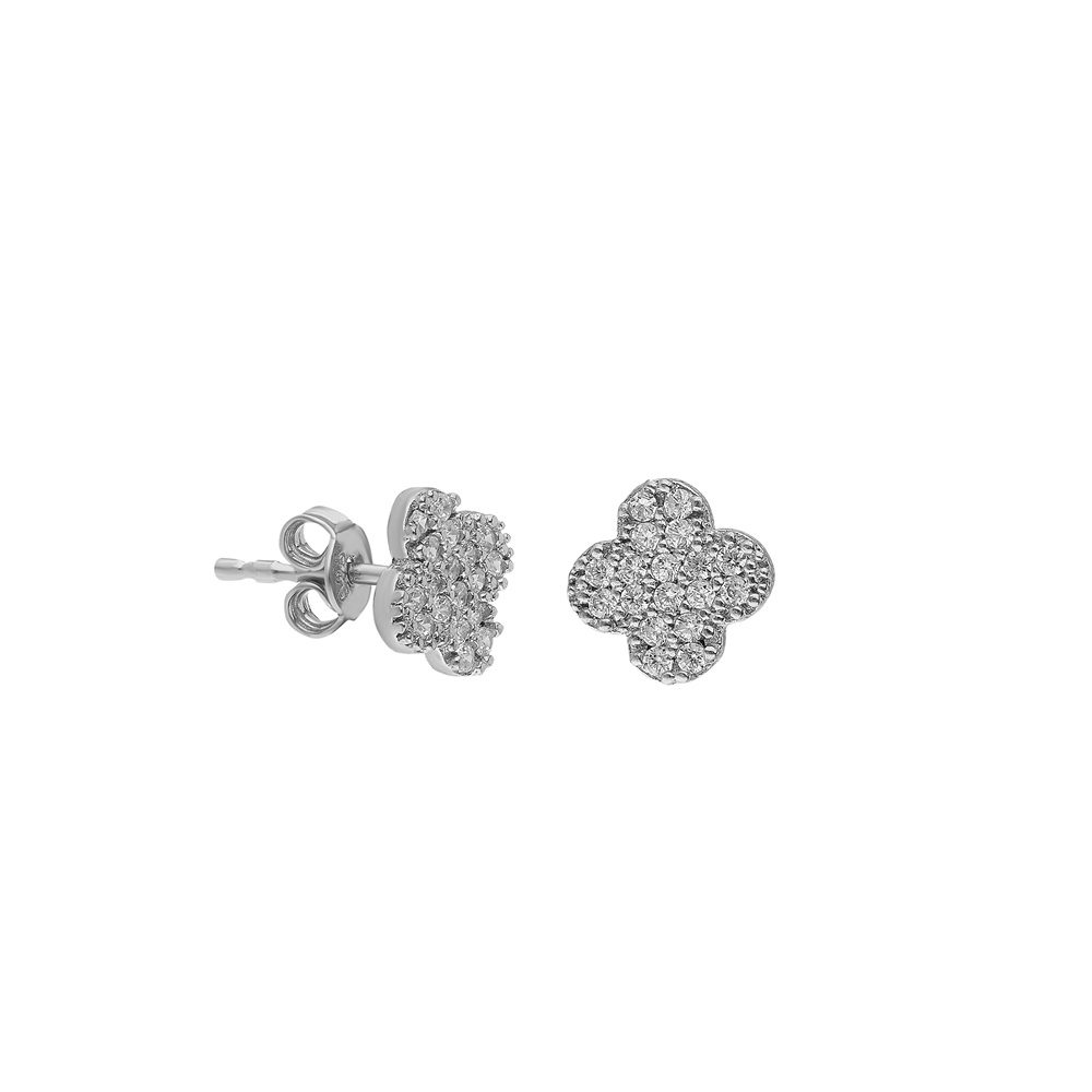 Glorria 925k Sterling Silver Clover Earring