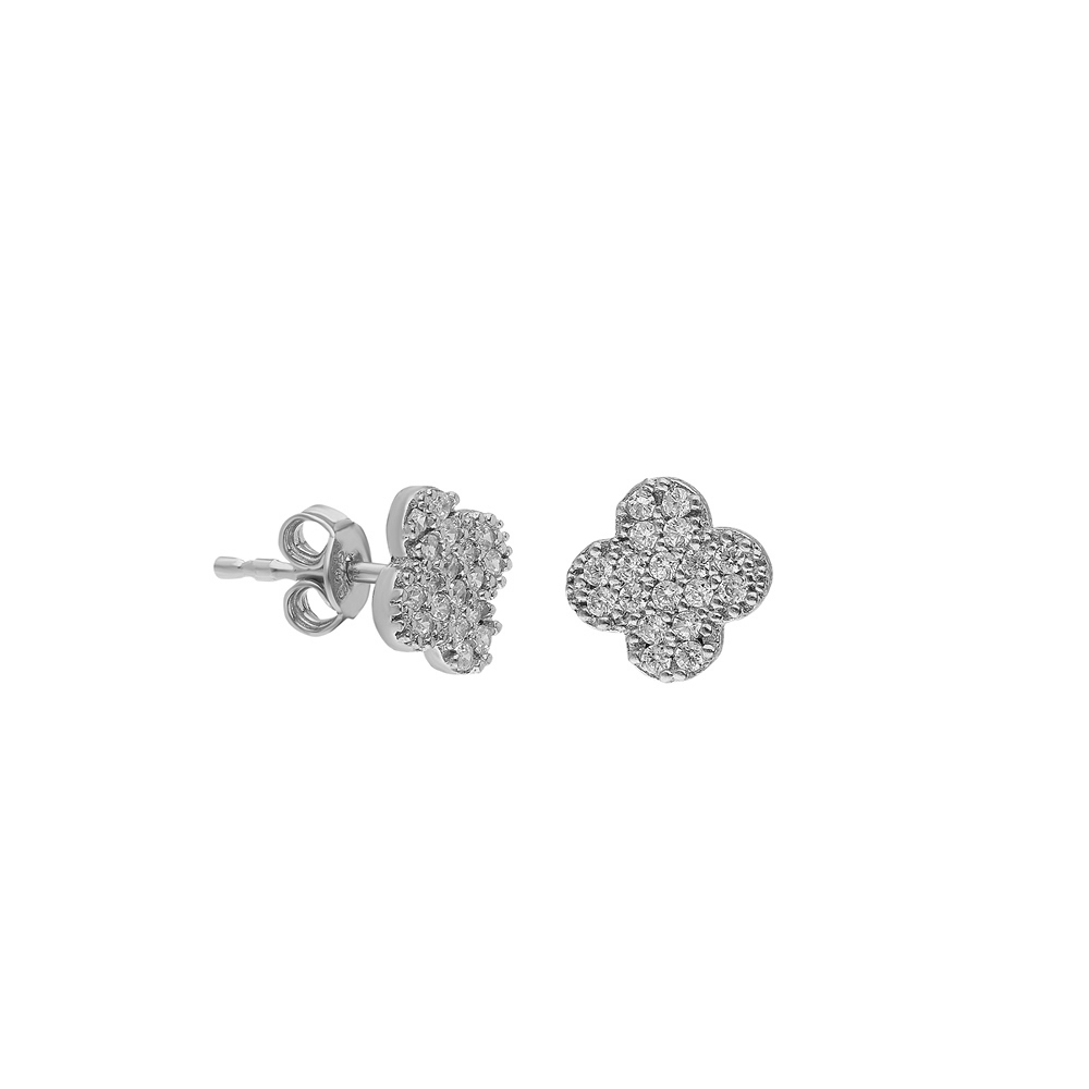 Glorria 925k Sterling Silver Clover Earring Glorria 925k Sterling Silver Clover Earring