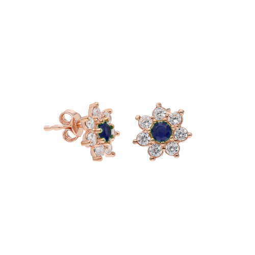 Glorria 925k Sterling Silver Navy Blue Star Earring Glorria 925k Sterling Silver Navy Blue Star Earring