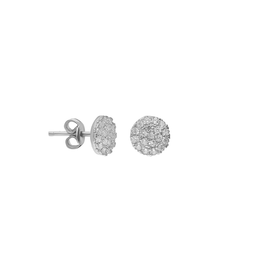 Glorria 925k Sterling Silver Round Earring