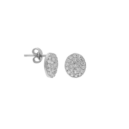 Glorria 925k Sterling Silver Oval Earring Glorria 925k Sterling Silver Oval Earring