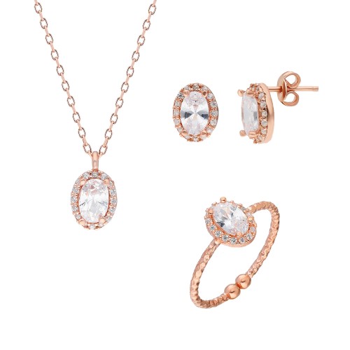 Glorria 925k Sterling Silver Oval Anthurage Combine