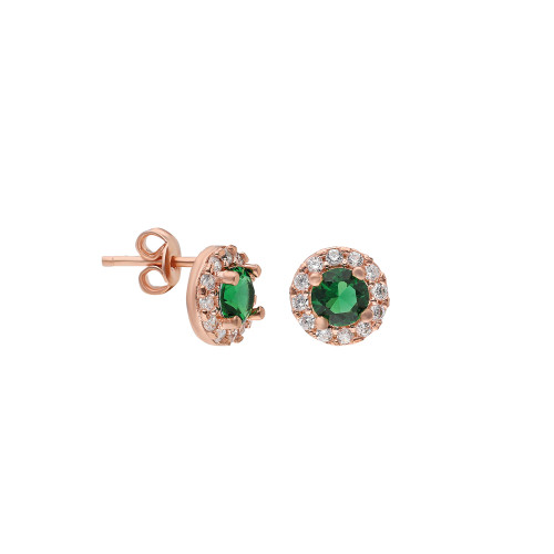 Glorria 925k Sterling Silver Green Anthurage Earring Glorria 925k Sterling Silver Green Anthurage Earring