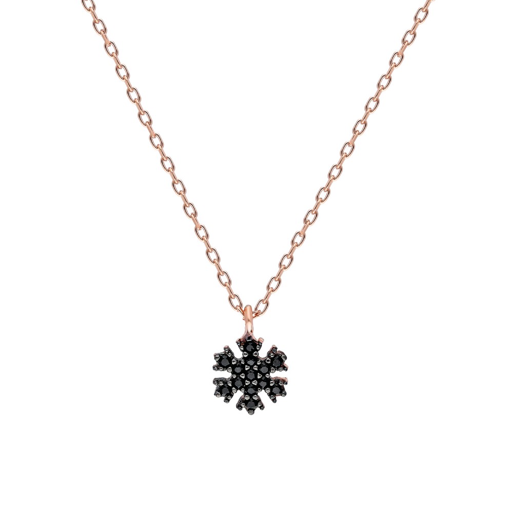 Glorria 925k Sterling Silver Snowflake Necklace