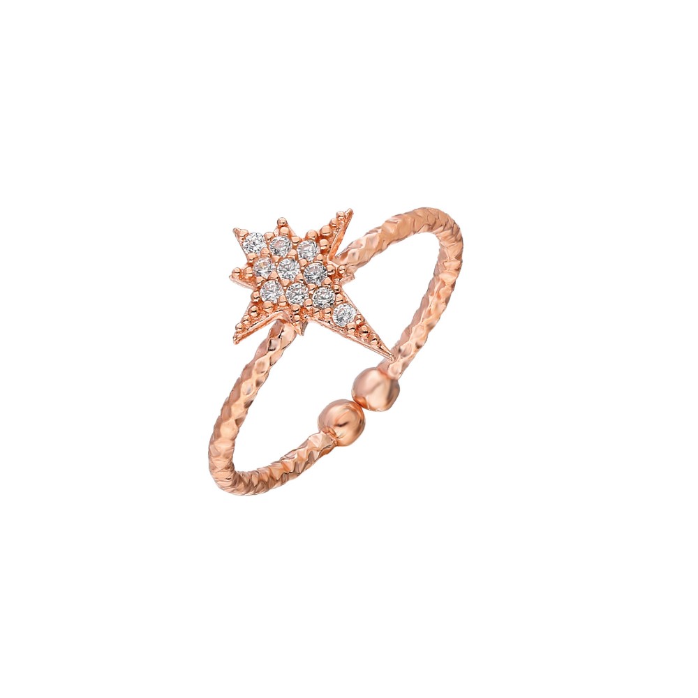 Glorria 925k Sterling Silver Polar Star Ring