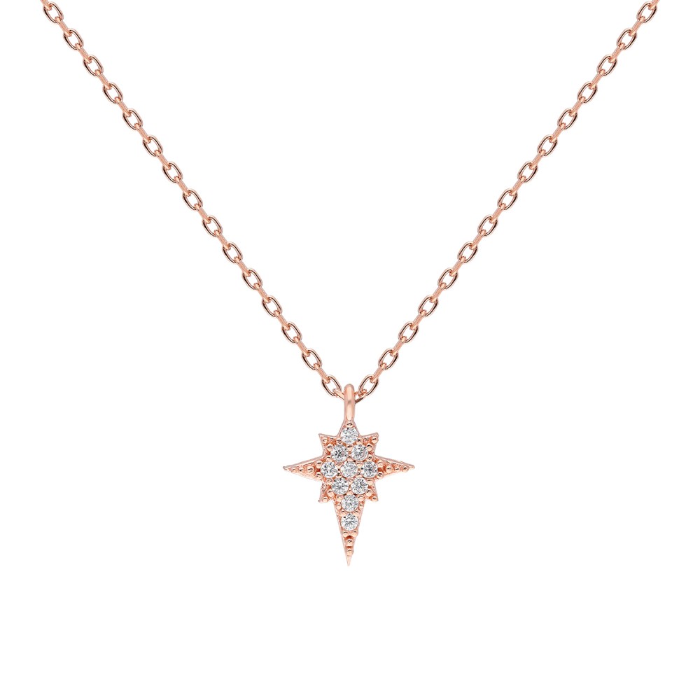 Glorria 925k Sterling Silver Polar Star Necklace