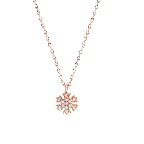 Glorria 925k Sterling Silver Snowflake Necklace Glorria 925k Sterling Silver Snowflake Necklace