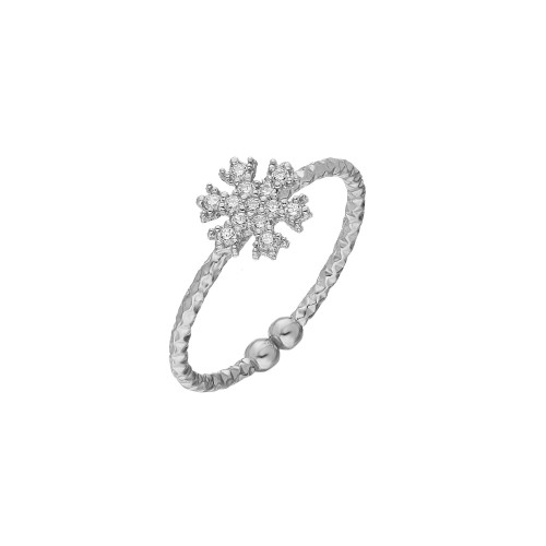 Glorria 925k Sterling Silver Snowflake Ring Glorria 925k Sterling Silver Snowflake Ring