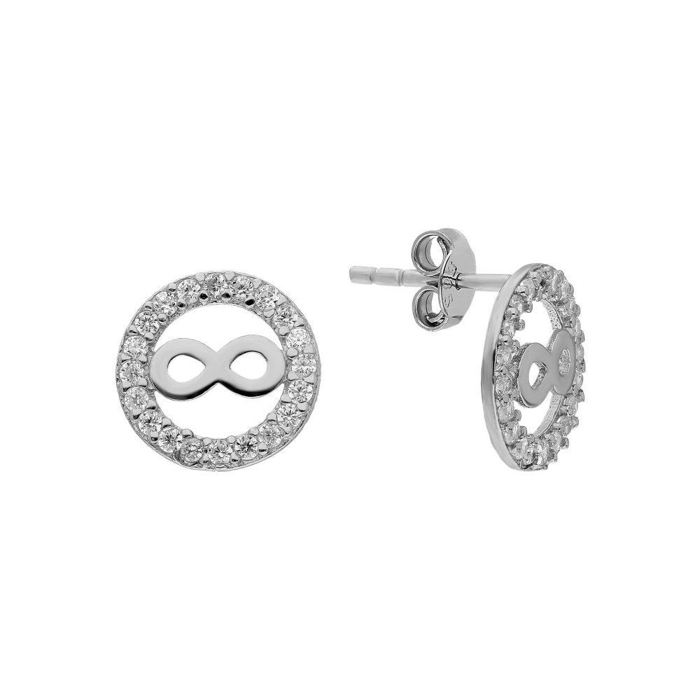 Glorria 925k Sterling Silver Infinity Earring