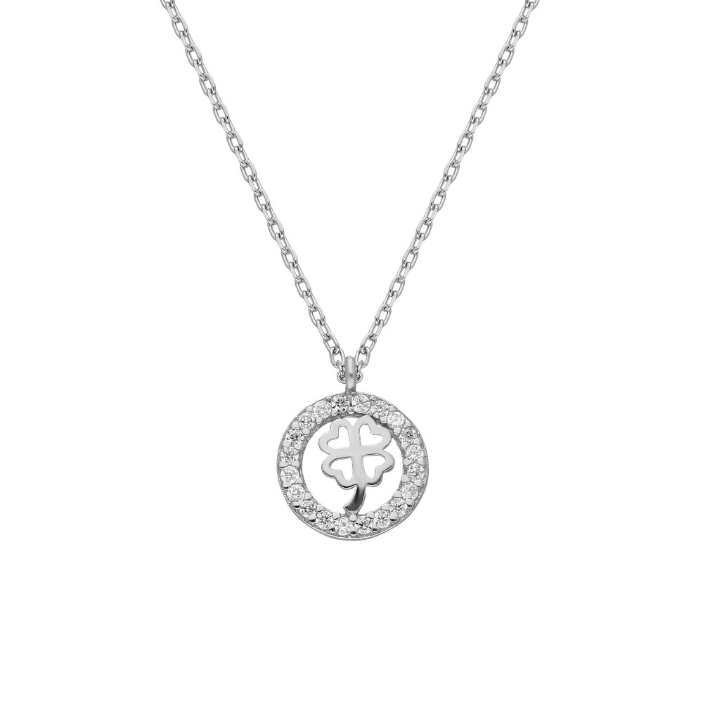 Glorria 925k Sterling Silver Clover Necklace